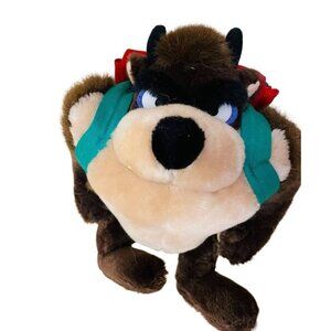 Warner Bros Looney Tunes Vintage Taz Tasmanian Devil with Red Backpack Plush 10